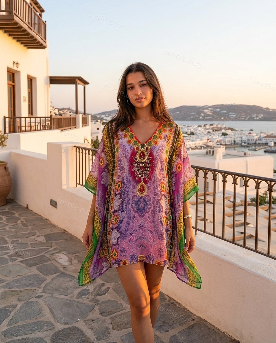 Lilac Refined Floral Mini Dress by Rovole