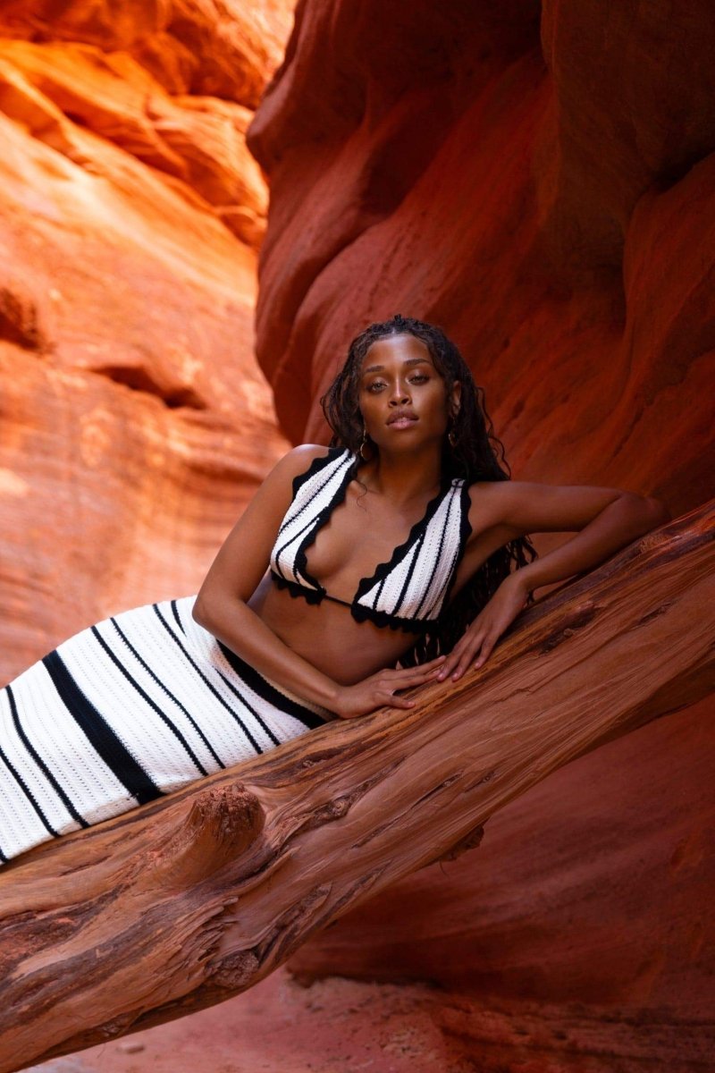 Sandra Crochet Stripe Set-ROVOLE