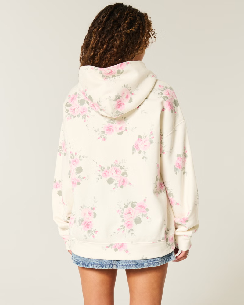 Oversized Doe Print Hoodie