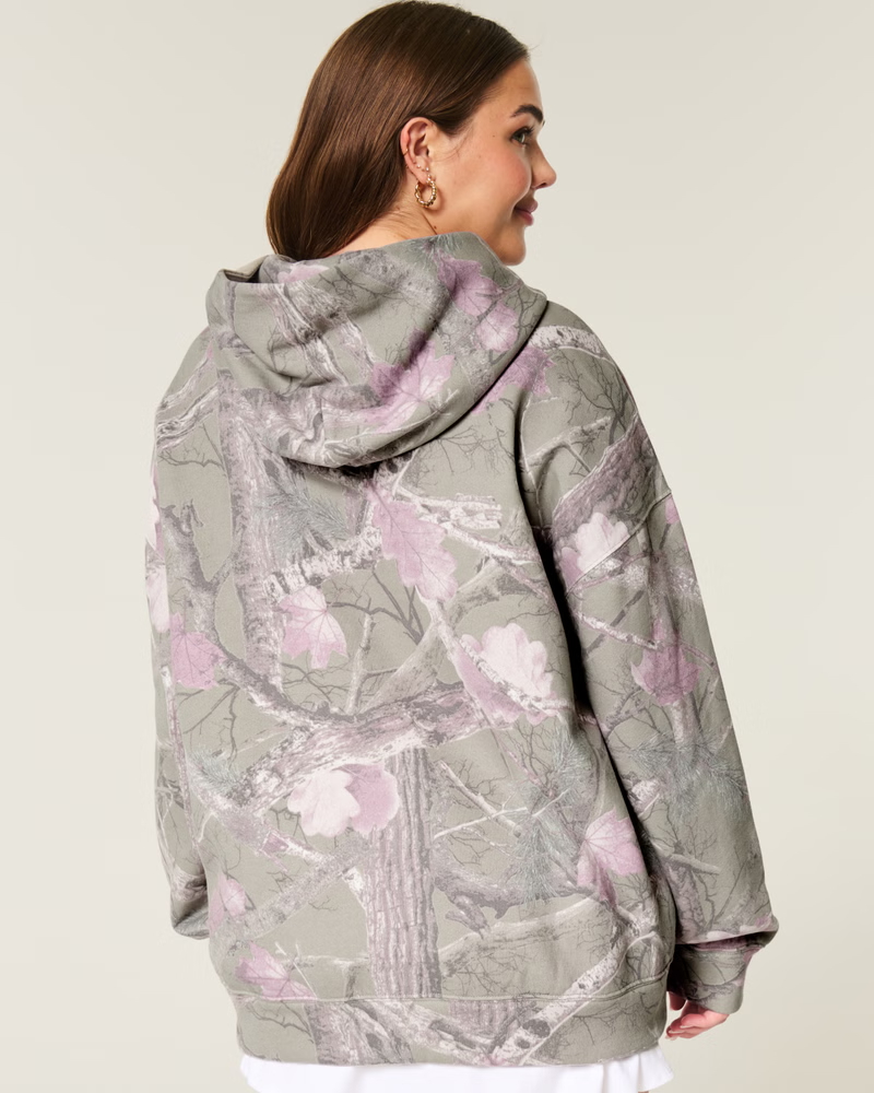 Oversized Doe Print Hoodie