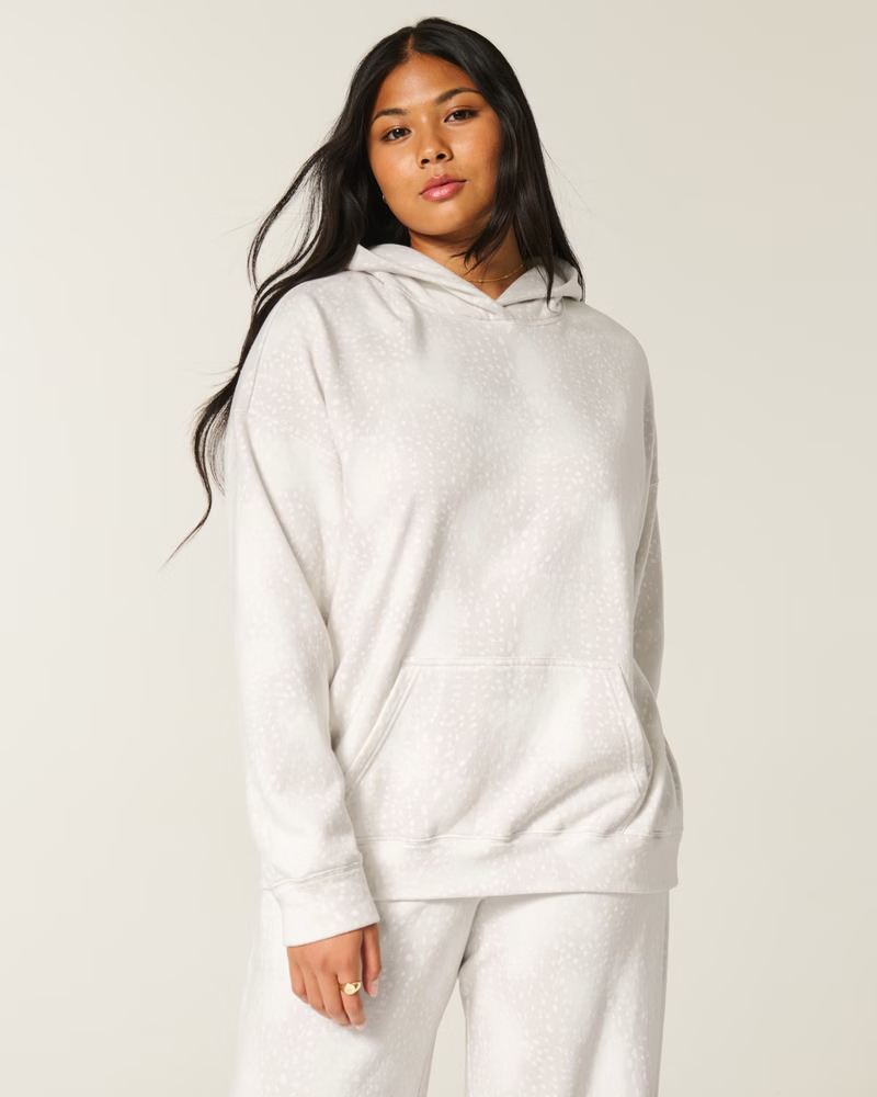 Oversized Doe Print Hoodie