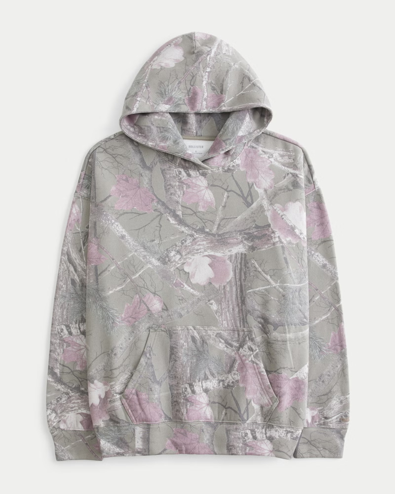 Oversized Doe Print Hoodie