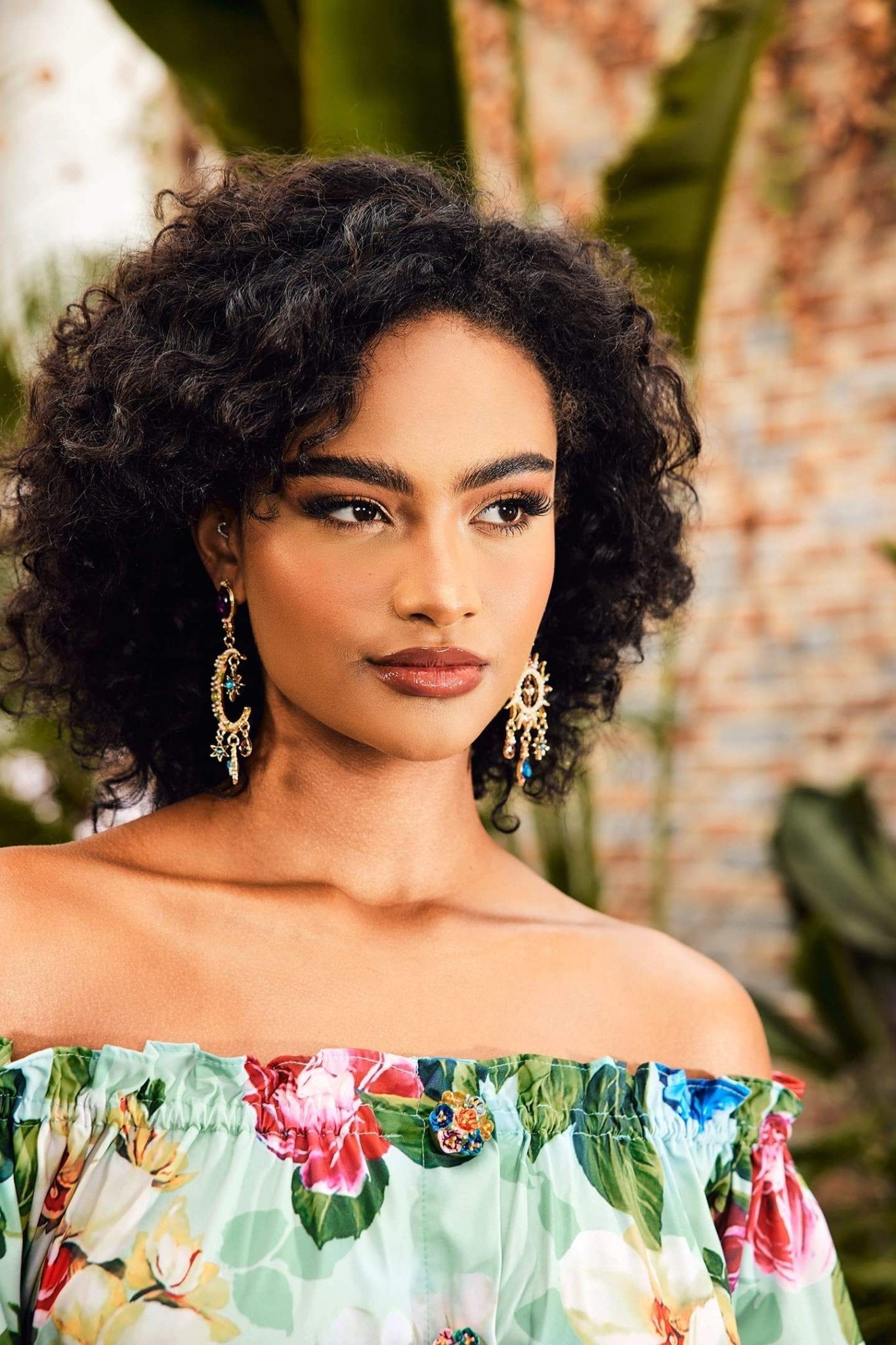 Sun & Moon Asymmetric Long Dangle Earrings-ROVOLE