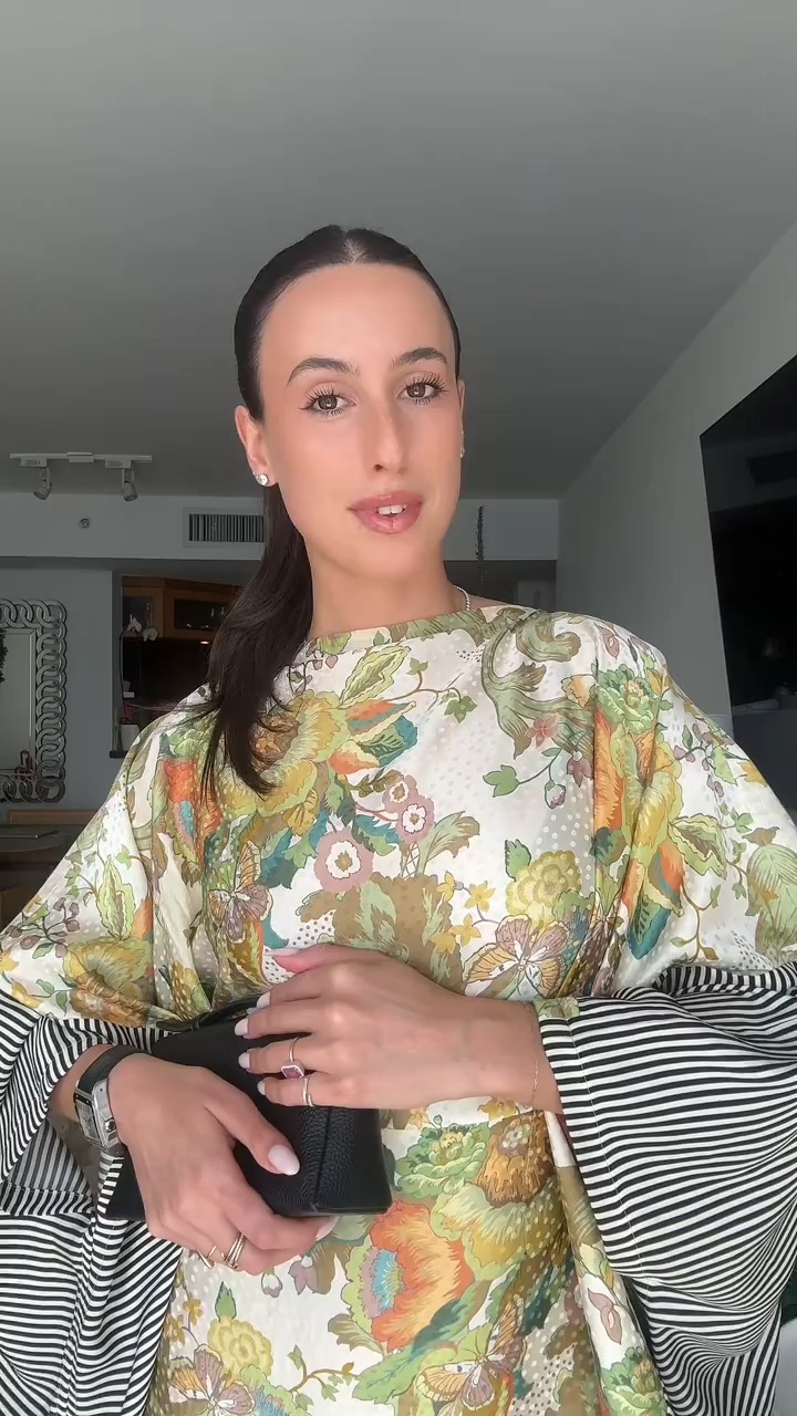 Resort Floral & Stripe Paneled Maxi Dress