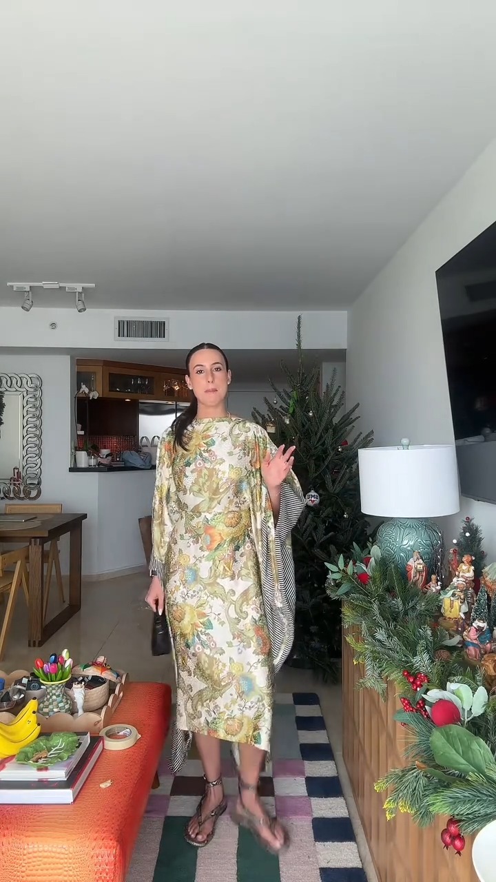 Resort Floral & Stripe Paneled Maxi Dress