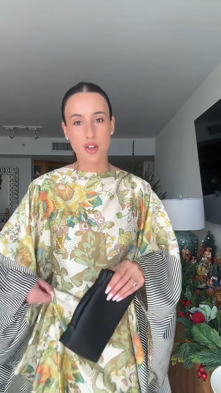 Resort Floral & Stripe Paneled Maxi Dress