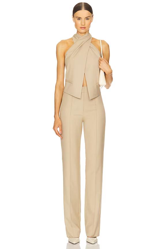 Cross Halter Neck Vest Top-ROVOLE