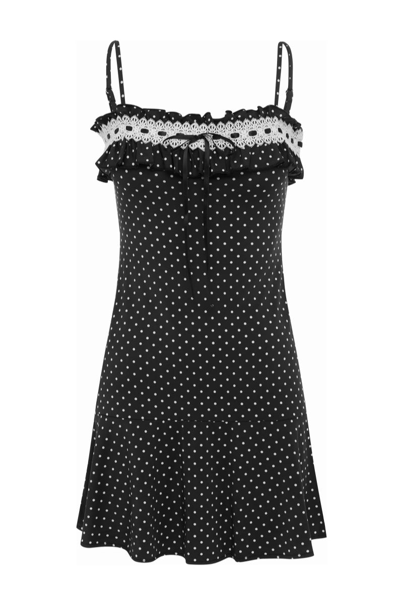 Zoe Polka Dots Mini Dress-ROVOLE