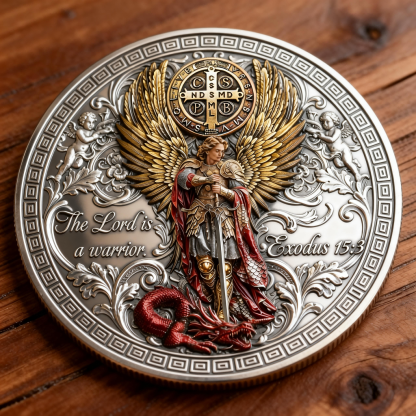 🏆Flash Sale 60% OFF - “The Lord Is a Warrior” – Faith & Victory Commemorative Coin ⚔️✝️
