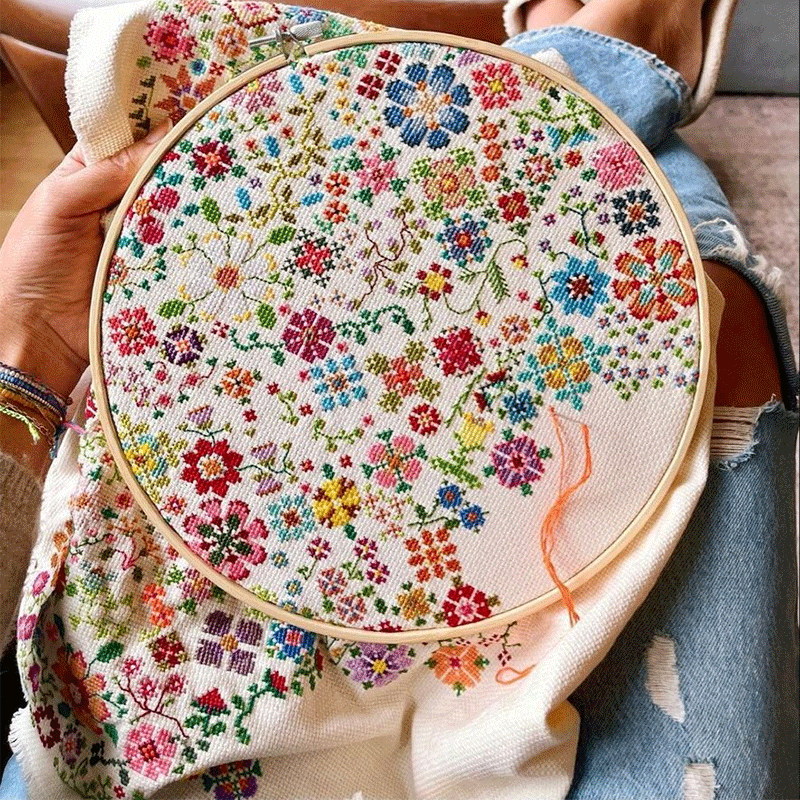 🌸"A Flower a Day" Cross Stitch Kit