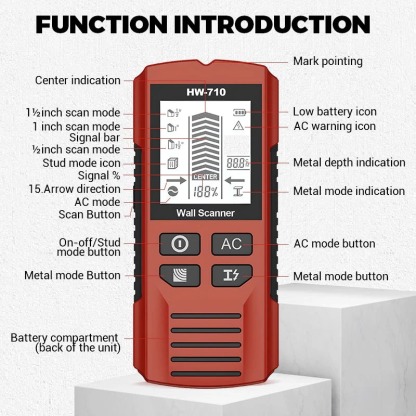 🪛Multifunctional Handheld Metal & Wall Detector