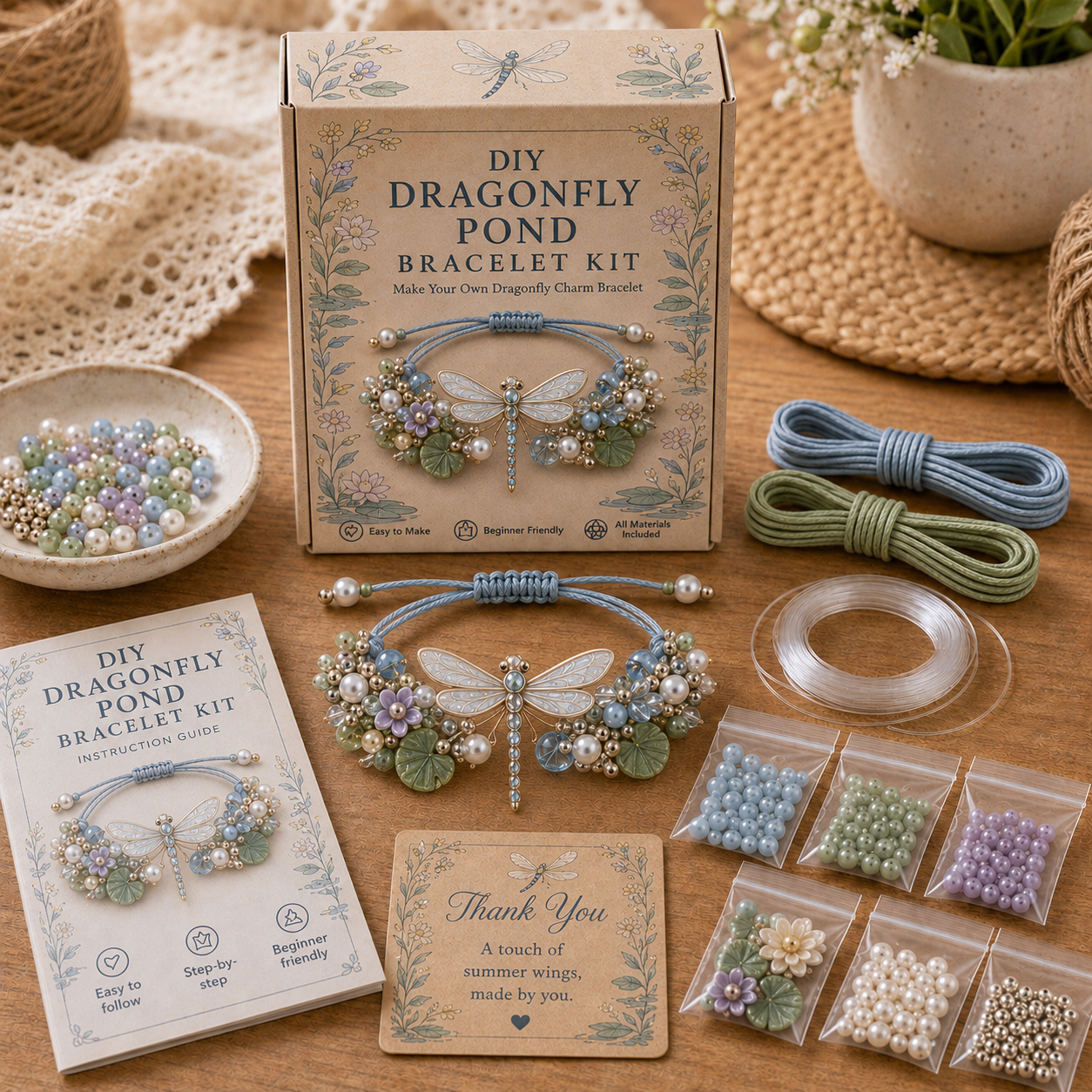 🦋🌼Enchanted Garden Charm Bracelet DIY Kit Series✨🐝🐞