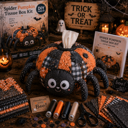 🔥40% Off Last Day - 🎃Halloween Patchwork Tissue Box DIY Sewing Kit