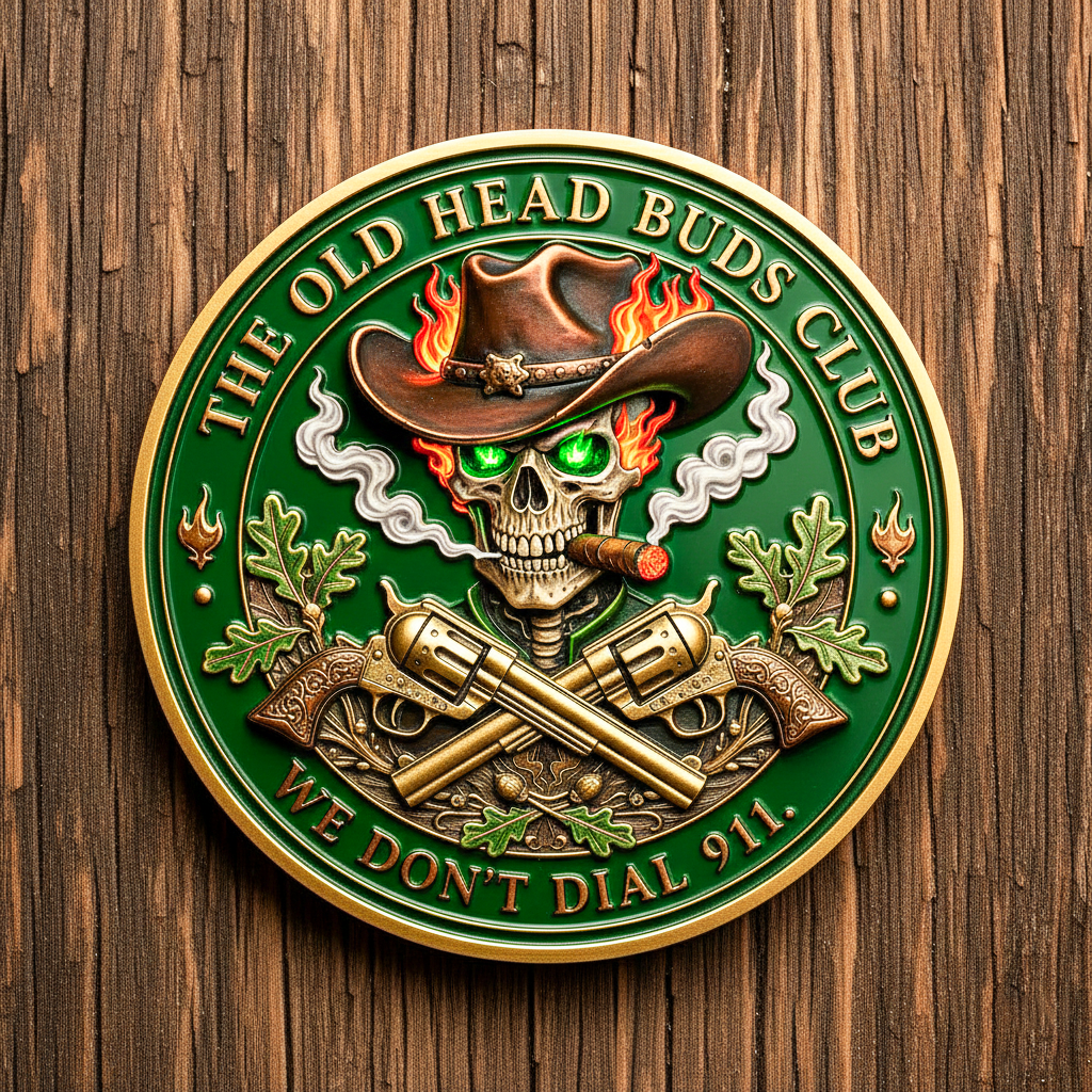 ⚡ Black Friday 24H Flash Sale -💀 The Old Head Buds Club Challenge Coin
