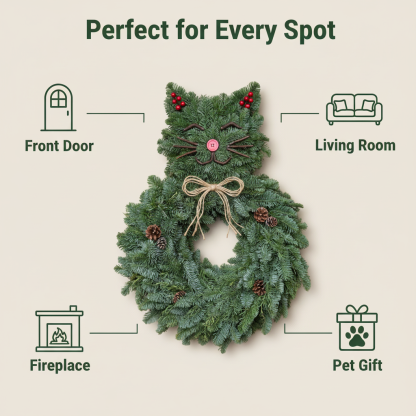 Purrfect Catmas Wreath