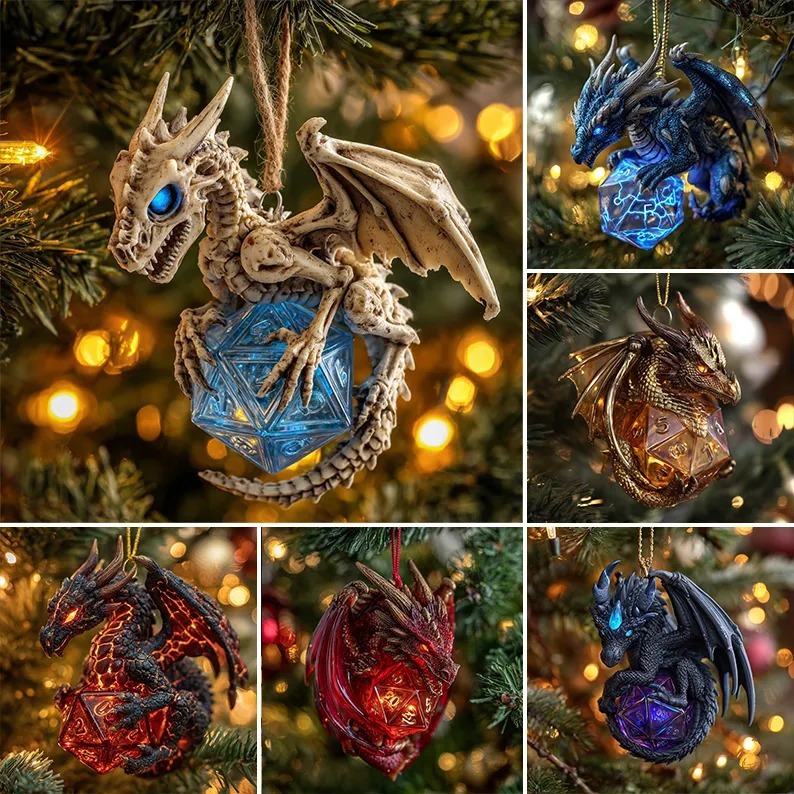 🔥 Black Friday Mega Deal: 50% OFF - Dragon & D20 Crystal Dice Ornament