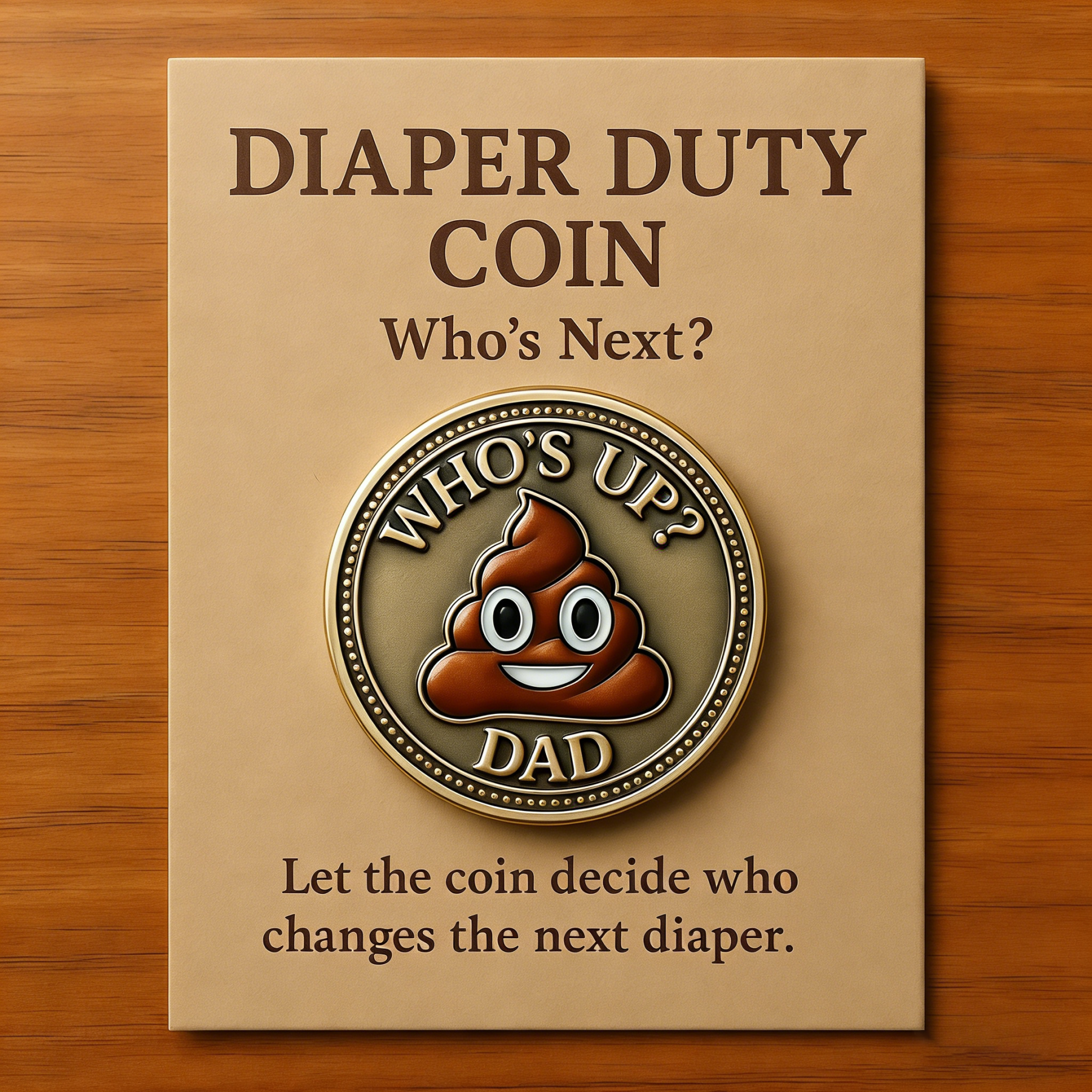 Diaper Duty Coin – “Who’s Up?”