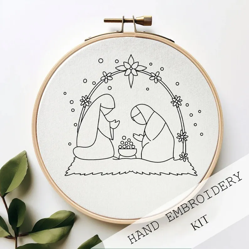 Nativity Scene Embroidery Suits