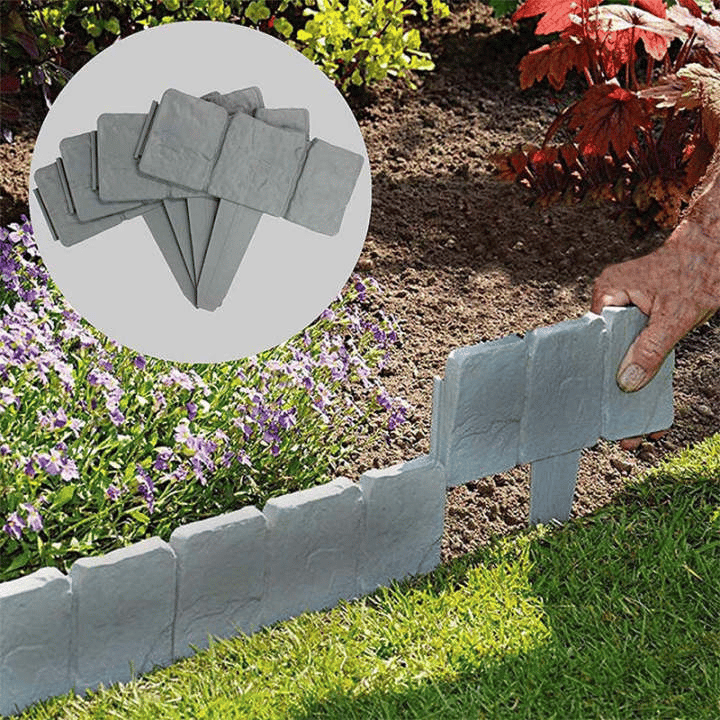 Imitation Stone Garden Fence - DIY Garden Edging Border