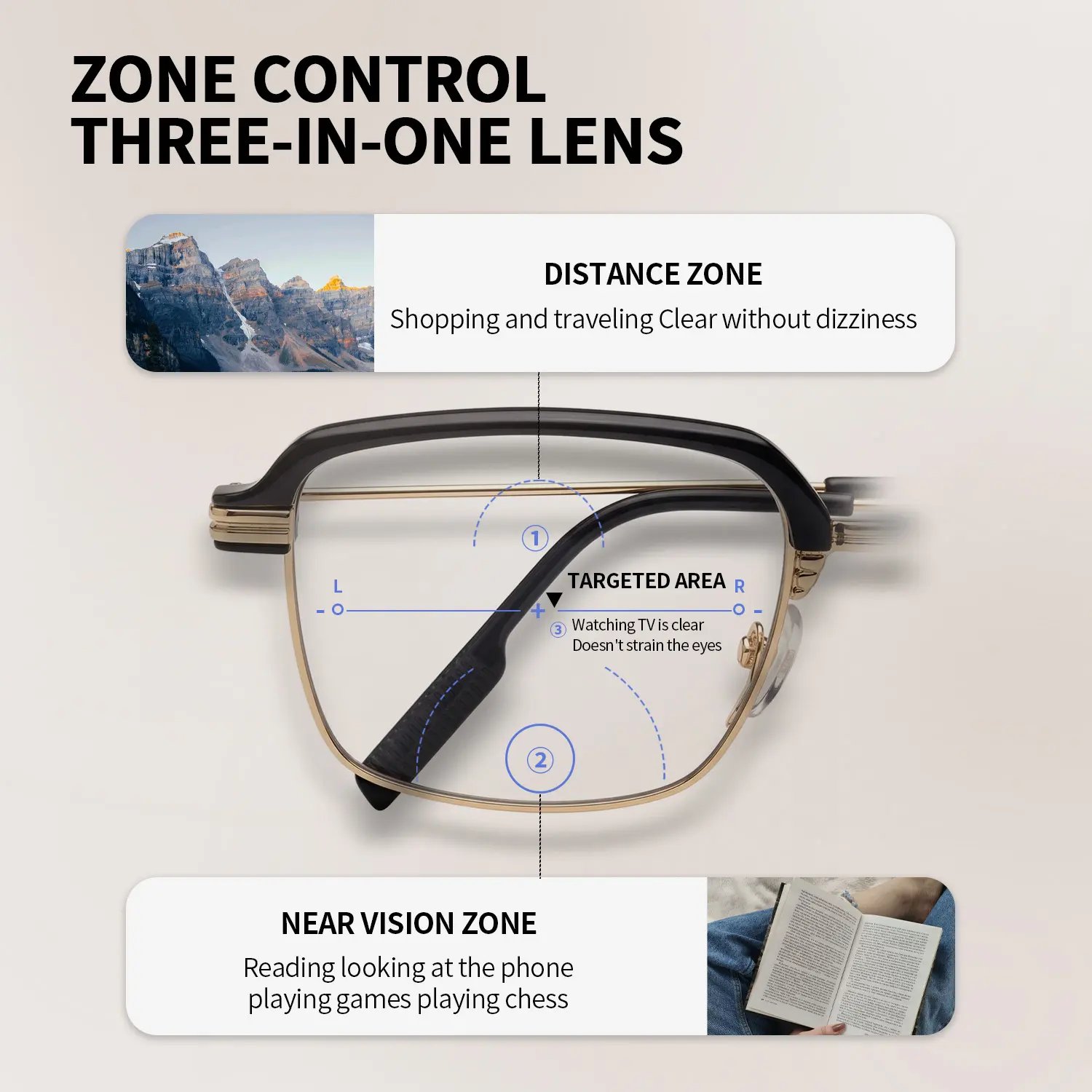 🔥BUY 1 GET 1 FREE👓✨ 2026 Smart Auto-Adjusting HD Reading Glasses — Intelligent Focus (0-400 Degree), Blue Light Blocking & All-Distance Vision (No More Swapping Glasses)