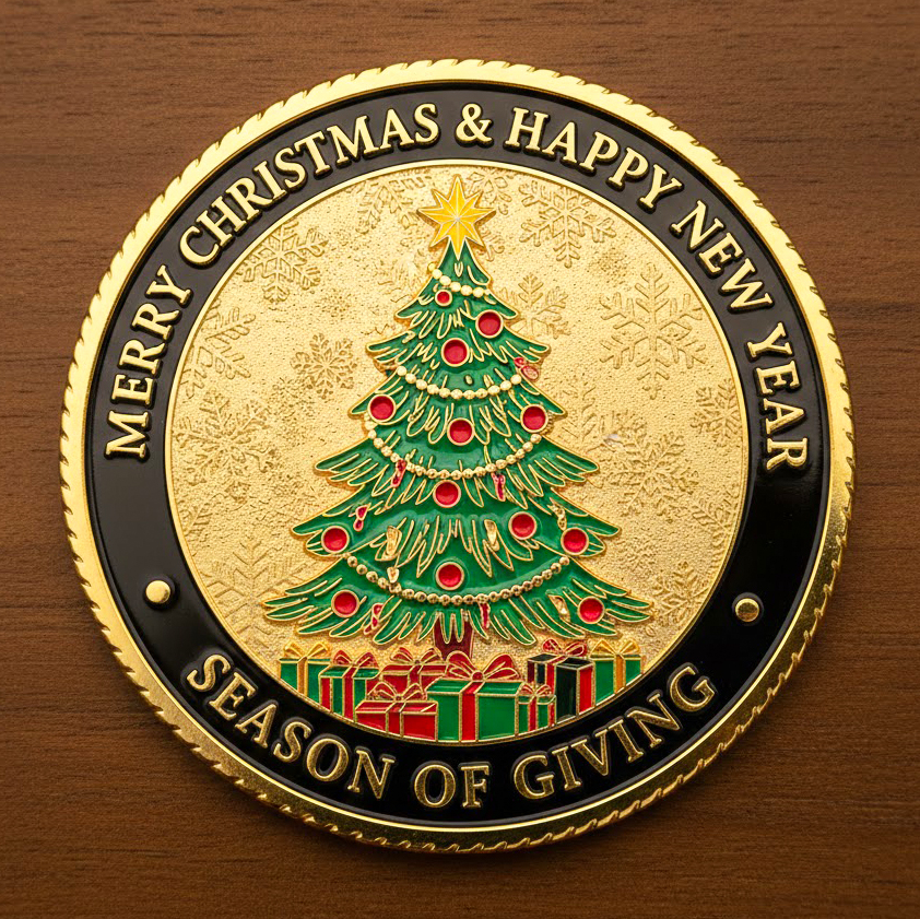 The Golden Gift 🎁: Christmas & New Year Celebration Coin 🎄