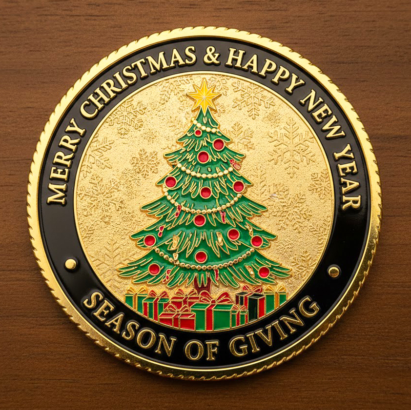 The Golden Gift 🎁: Christmas & New Year Celebration Coin 🎄