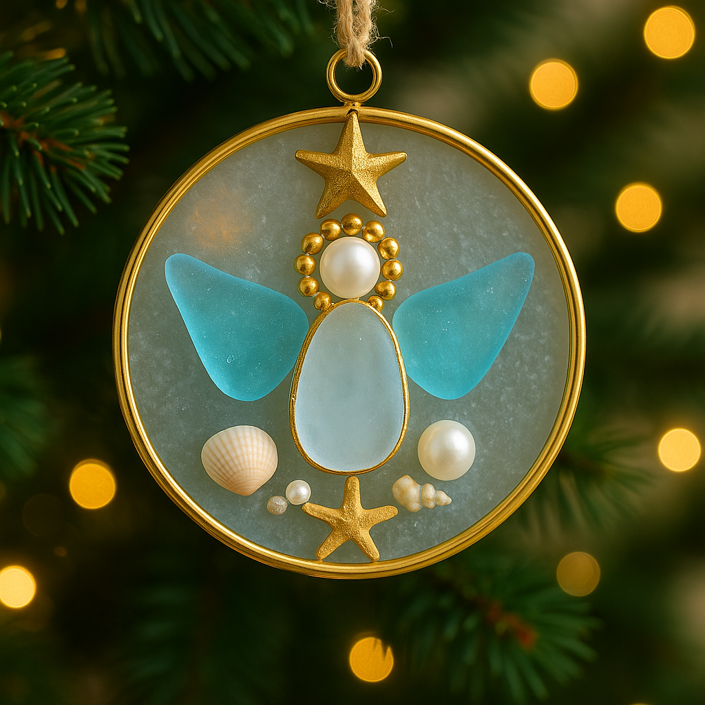 Sea Glass Angel Ornaments