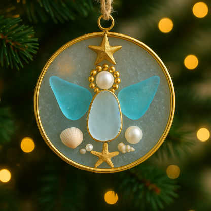 Sea Glass Angel Ornaments