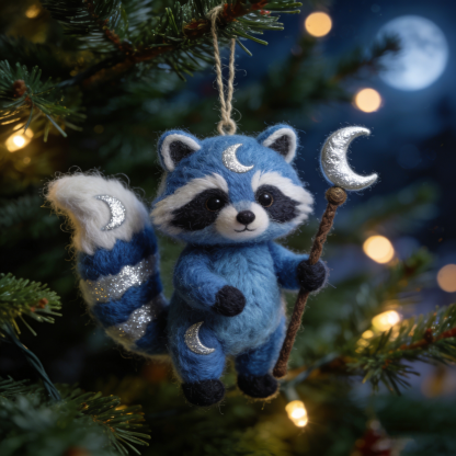 Enchanted Raccoon Christmas Ornaments Set🎄🦝