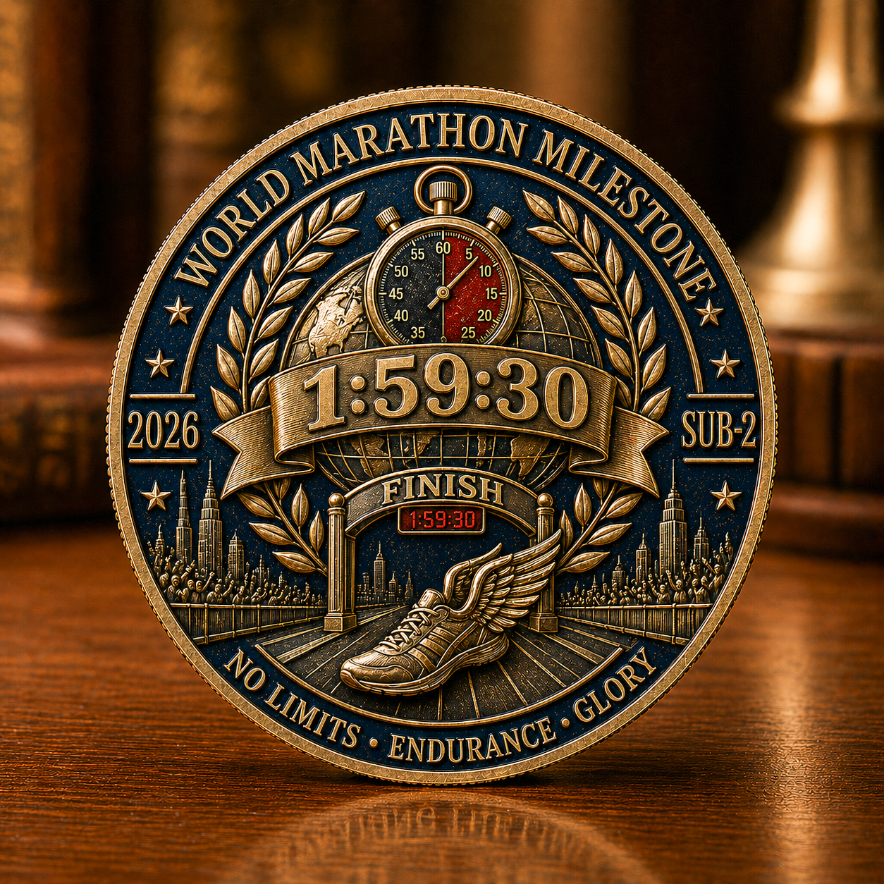 2026 Marathon World Record Sub-2 Commemorative Coin 🏅