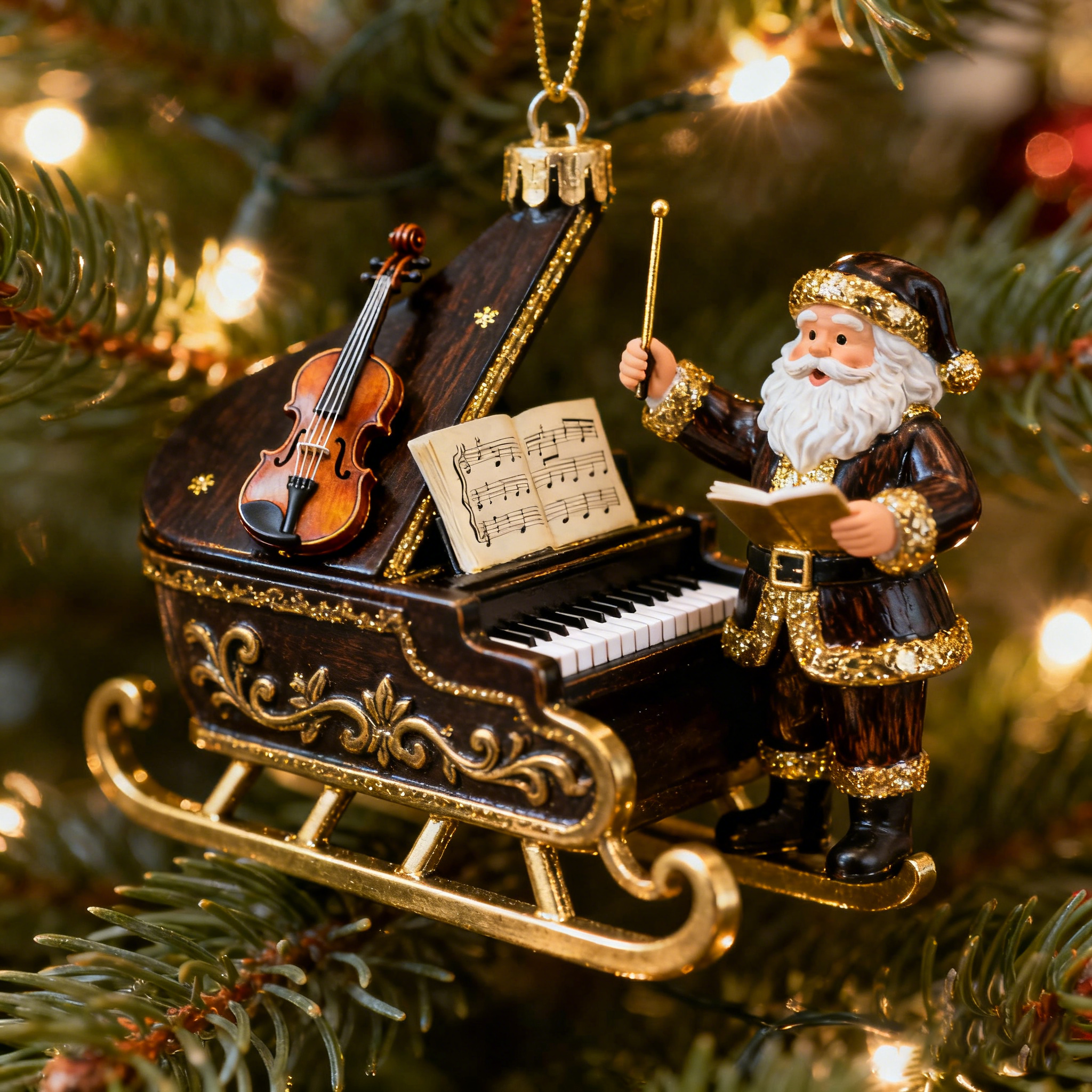 Santa's Fantasy Sleigh Ornament Collection