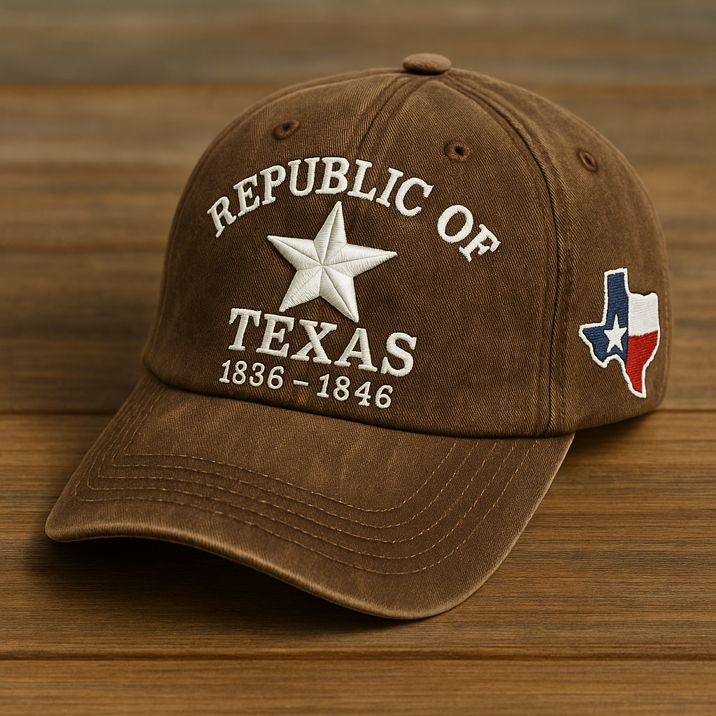 Republic of Texas Commemorative Baseball Cap · Vintage Brown