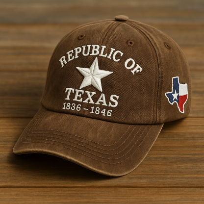 Republic of Texas Commemorative Baseball Cap · Vintage Brown