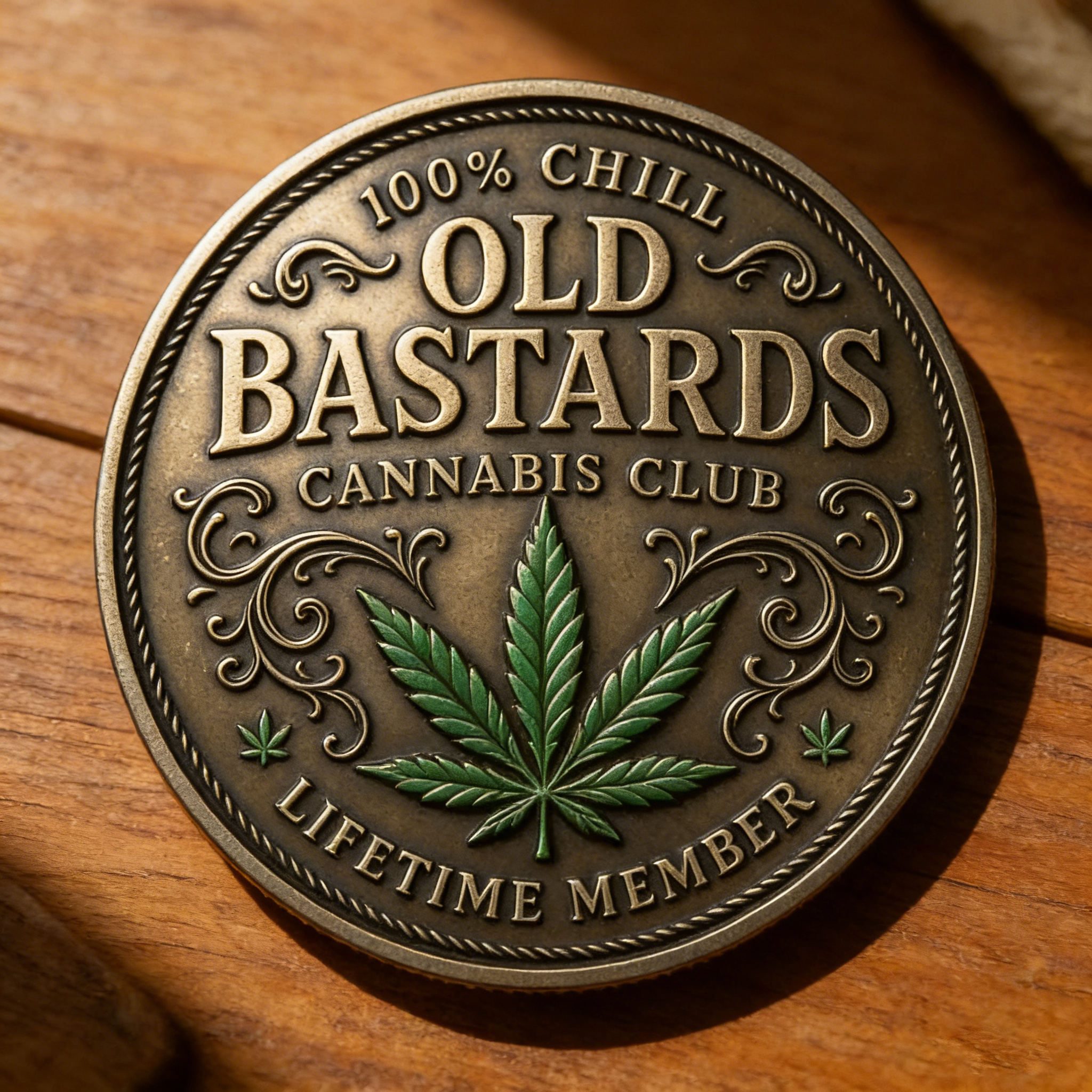 Old Bastards Cannabis Club: Lifetime Member Commemorative Coin