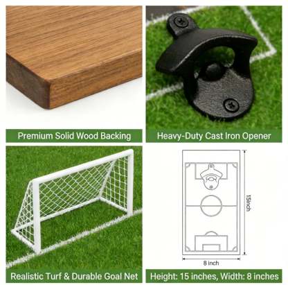 ⚽ Soccer Field Bottle Opener Wall Decor