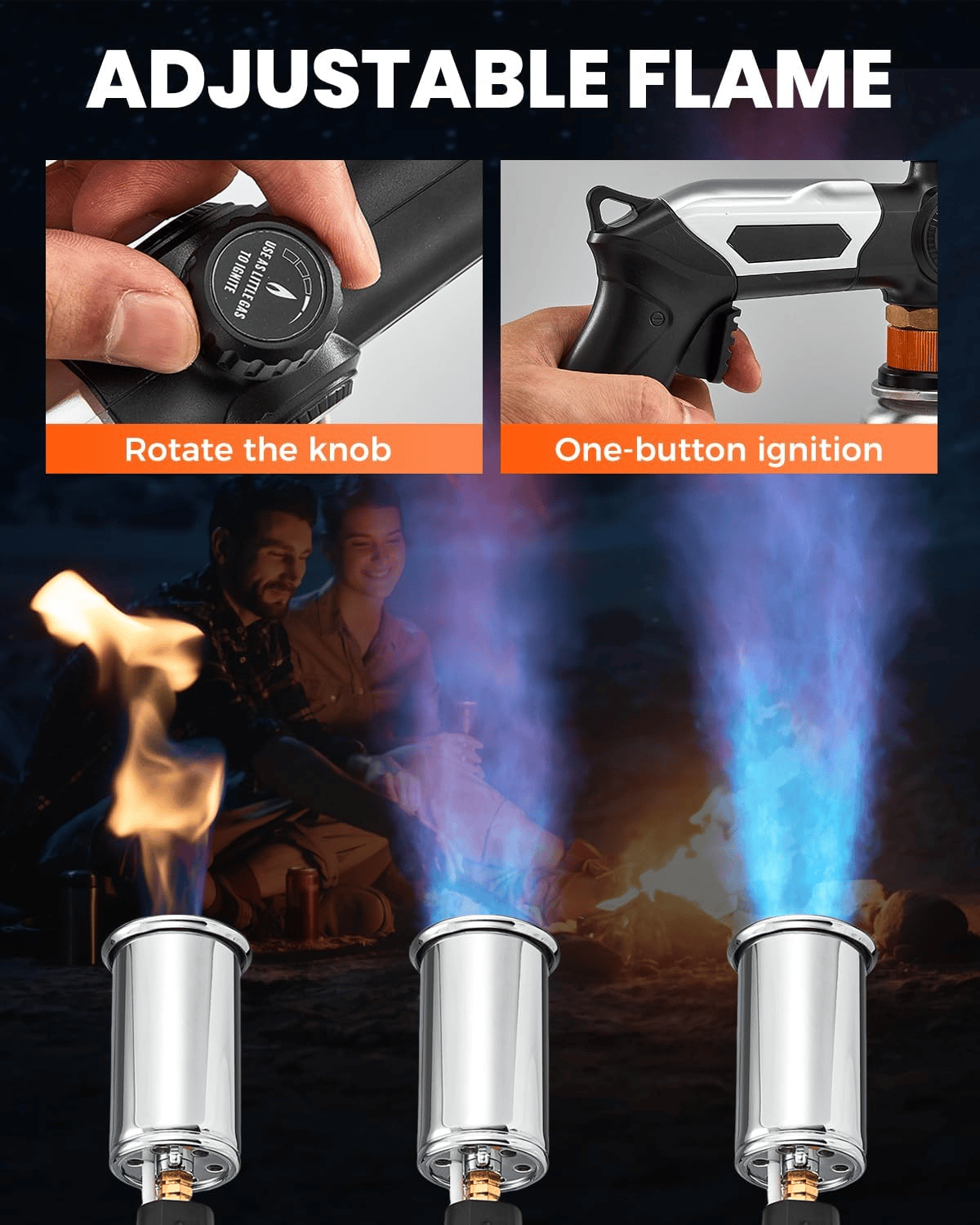 💥 Powerful Propane Torch – 2732°F High Temp, Instant Ignition for Grilling!