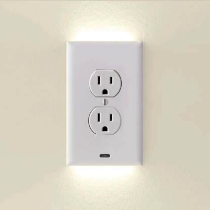 Outlet Cover with Integrated LED Night Light