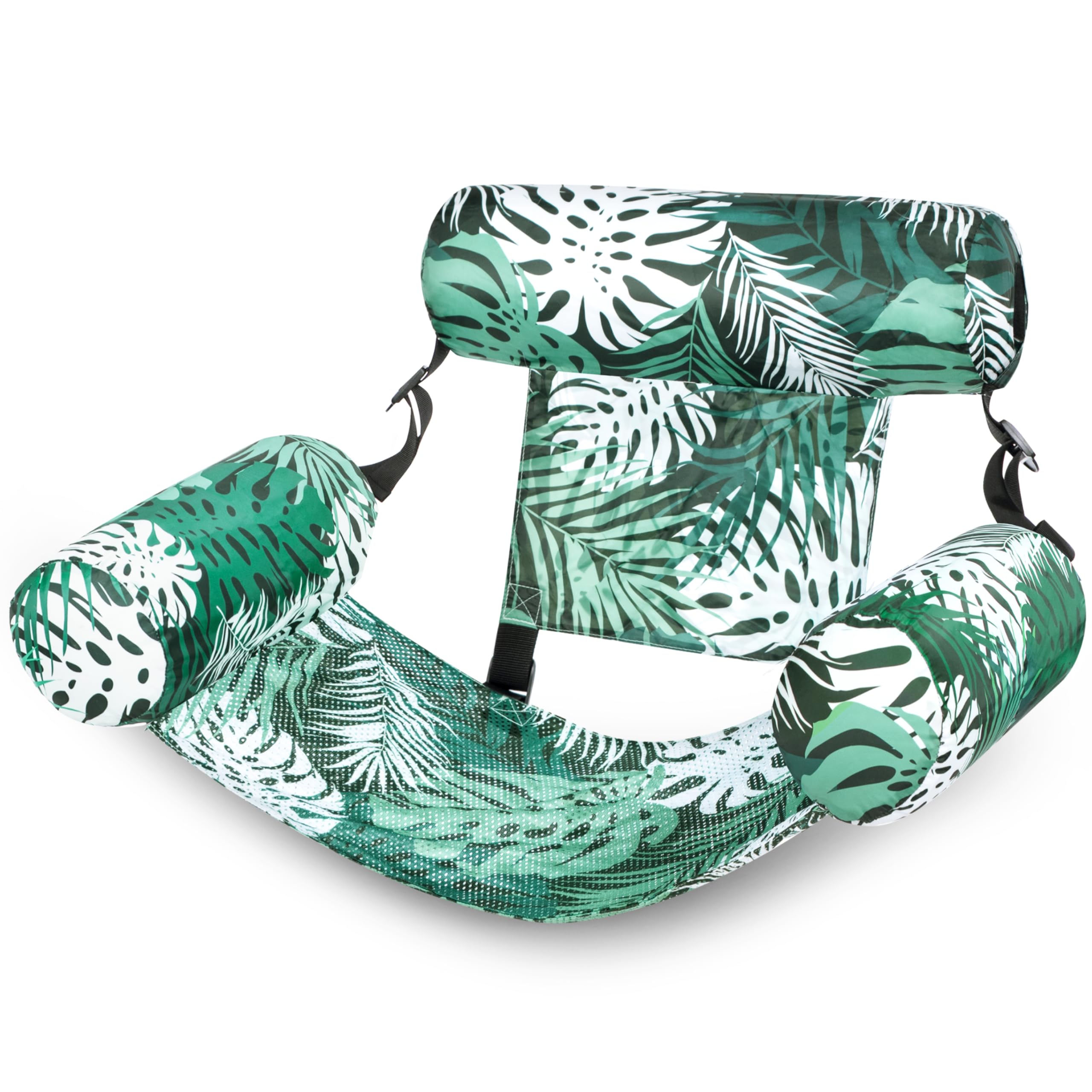 Adjustable Fabric-Covered Inflatable Pool Lounge Chair