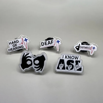 Deaf, Hard of Hearing, ASL & Interpreter Logo Lapel Pins 🤟