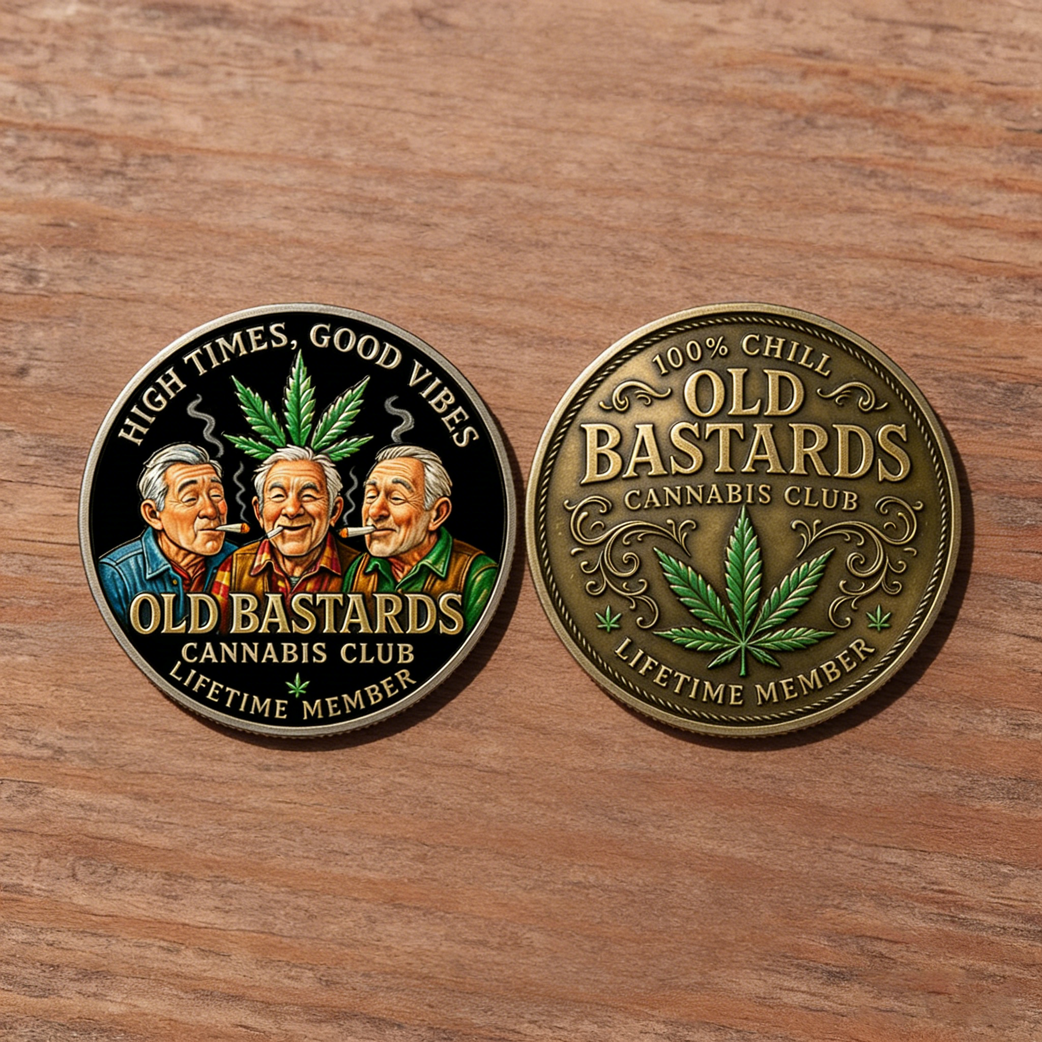 Old Bastards Cannabis Club: Lifetime Member Commemorative Coin