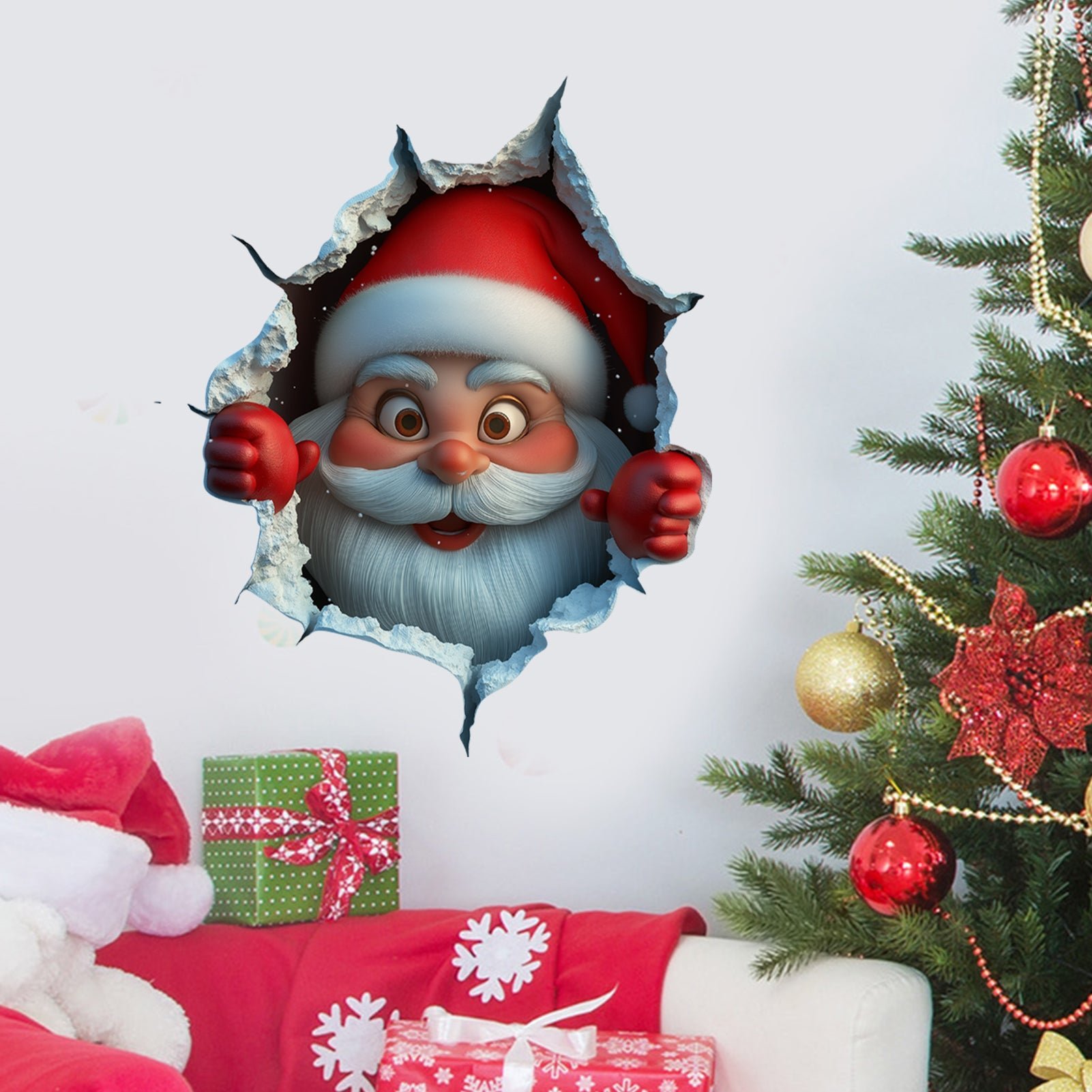 Creative Christmas Santa Wall Stickers