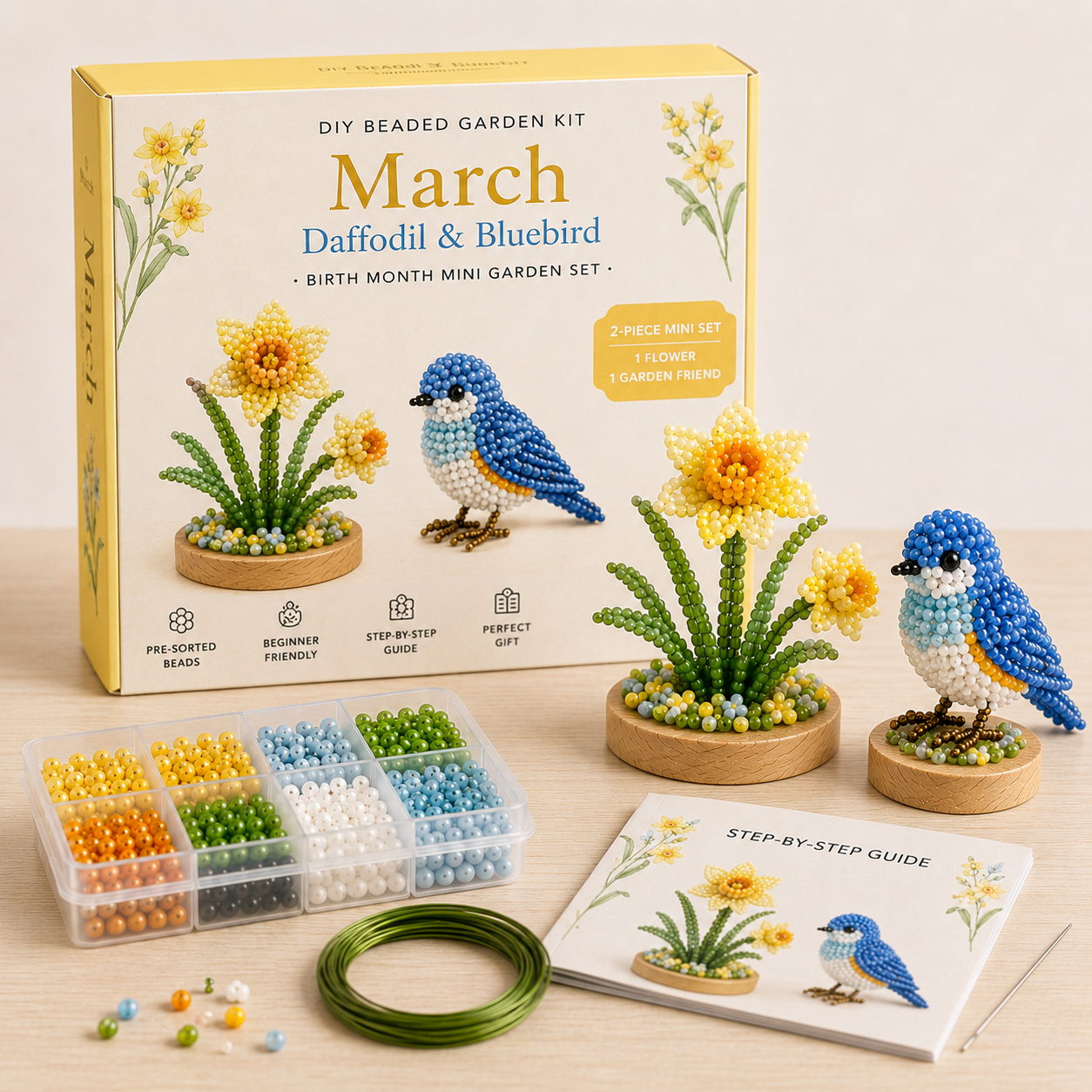 Birth Month Beaded Garden DIY Kit 🌸 Personalized Birthday Craft Gift