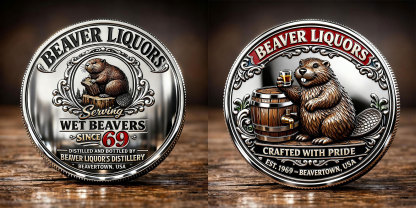 Funny Beaver Liquor Distillery Commemorative Coin