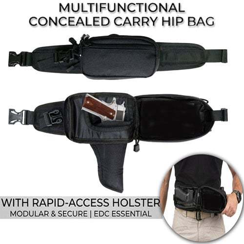 🔫🎒Multifunctional Concealed Carry Hip Bag with Rapid-Access Holster