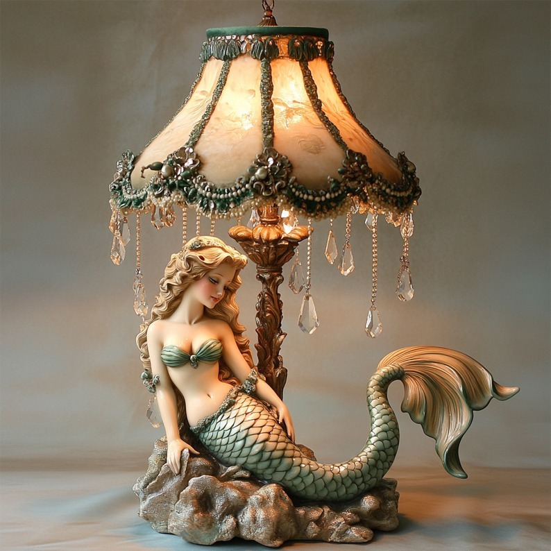 🏆Black Friday 60% OFF -✨ "Siren's Serenade" Nautical Glass Dream Lamp 🌌