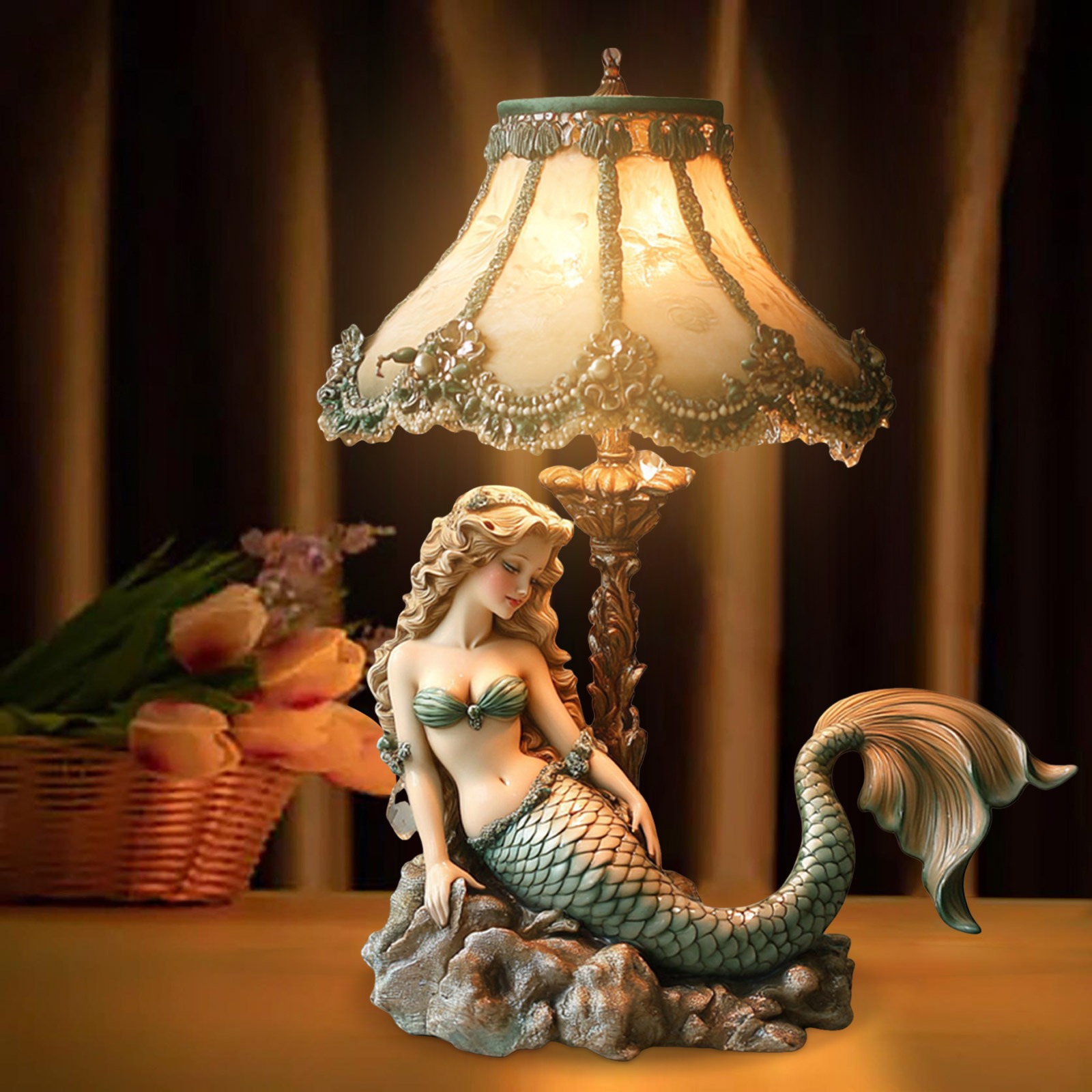 🏆Black Friday 60% OFF -✨ "Siren's Serenade" Nautical Glass Dream Lamp 🌌