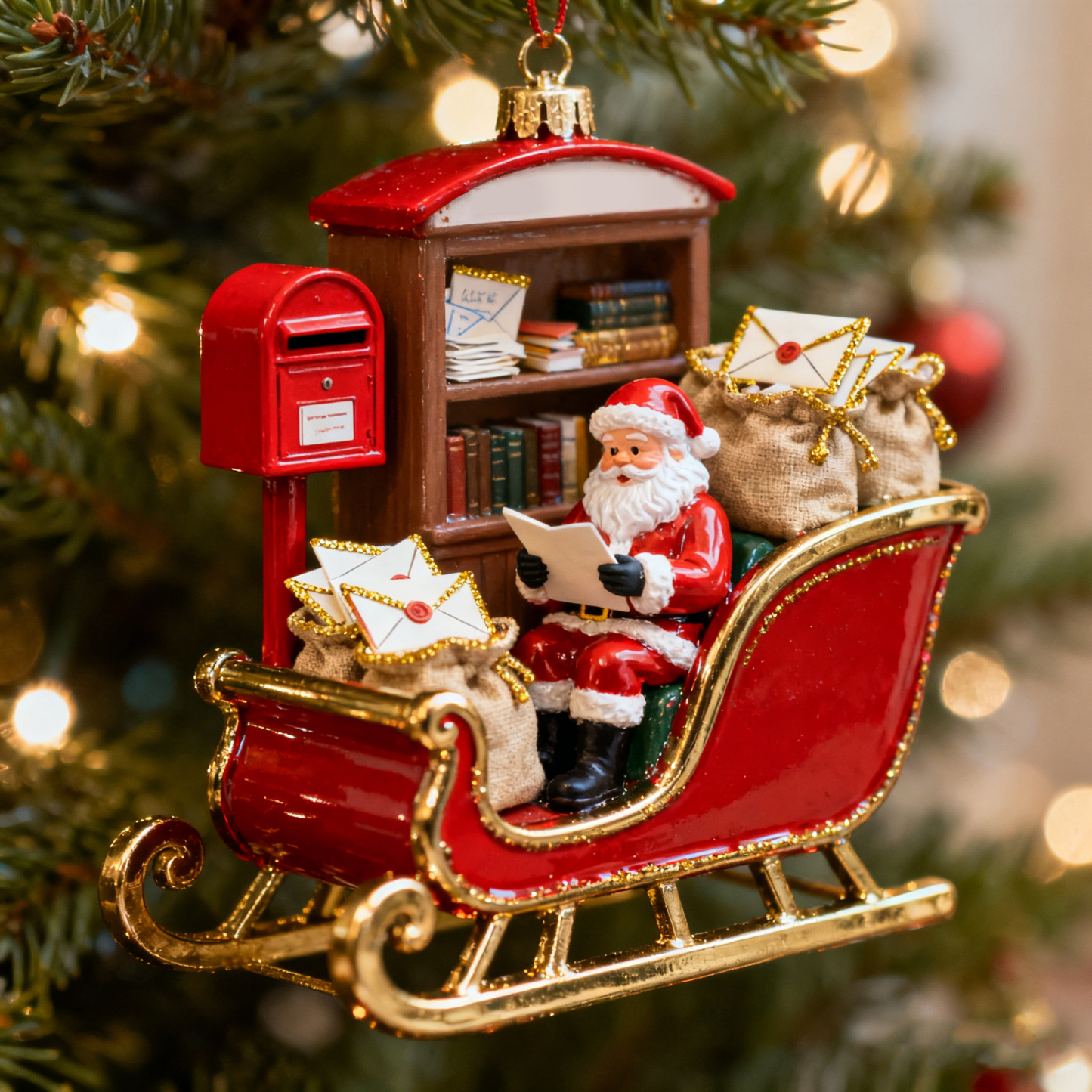 Santa's Fantasy Sleigh Ornament Collection