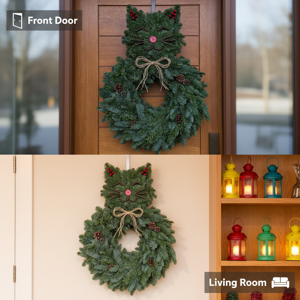 Purrfect Catmas Wreath