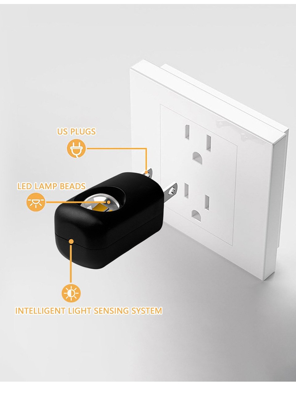 🔥LED Wall Socket Night Light