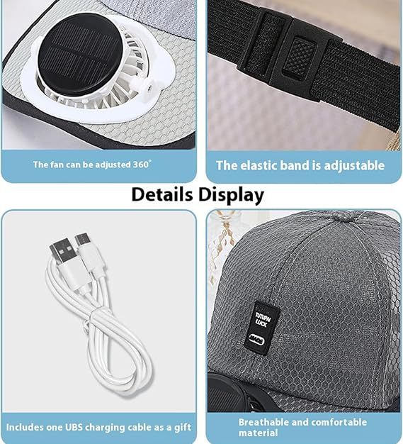 🔥Solar Rechargeable Peak Cap🧢